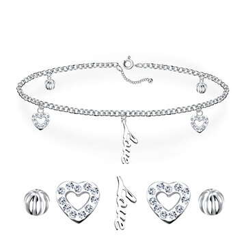 Love Silver Anklet ANK-01